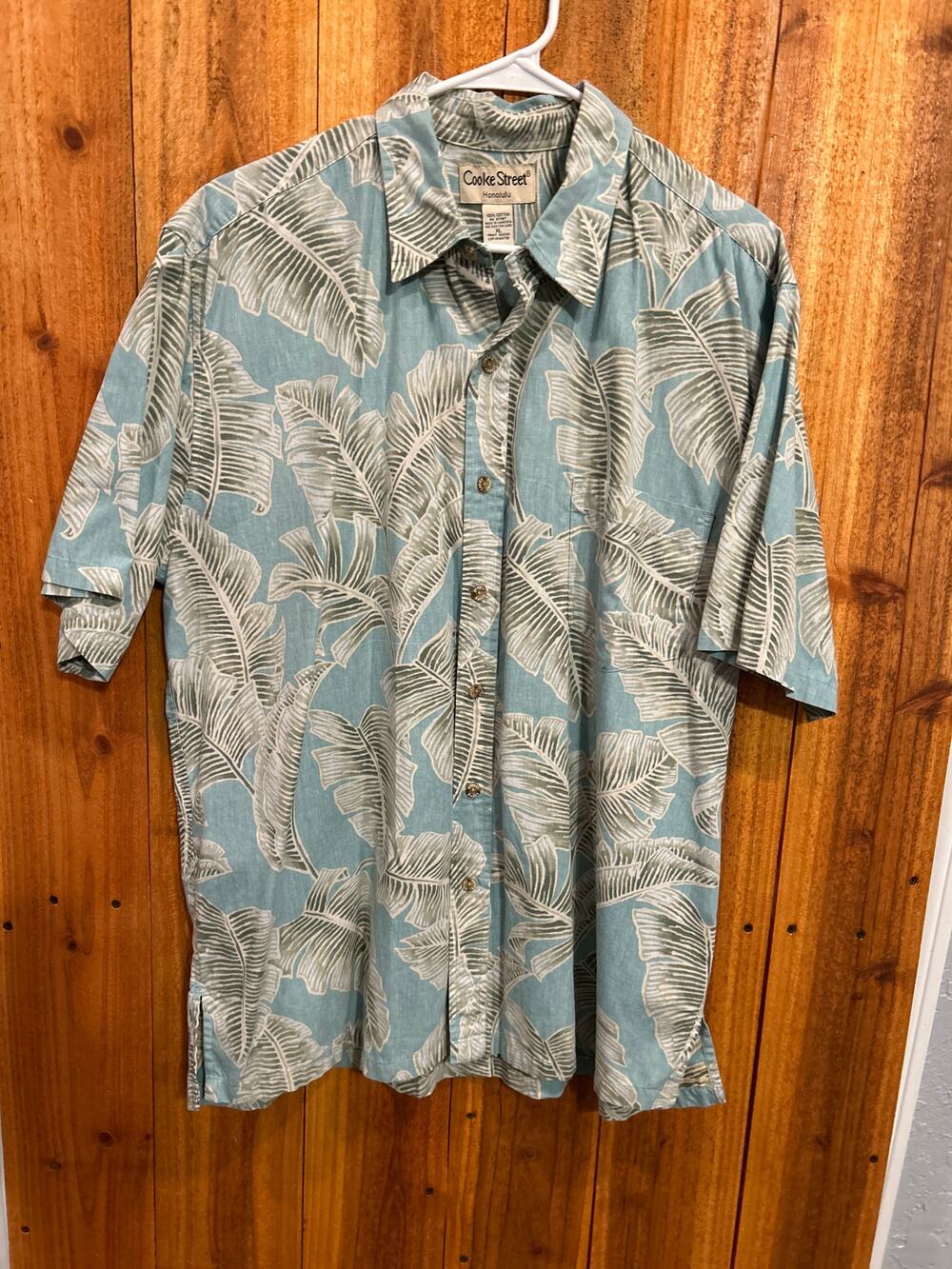Cooke Street Honolulu Men's Hawaiian Shirt Banana Leaf Print Size XL